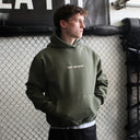 Embroidered Crossed Logo Hoodie - Dark Green